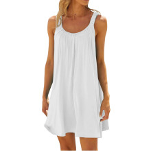 Women's beach dress,  beachwear, cover-up, casual-White XL