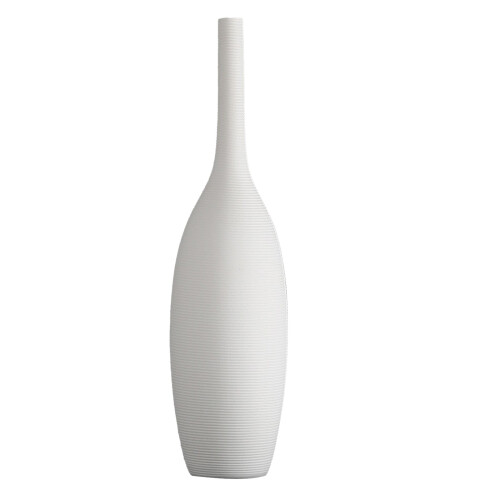 Hvit keramisk liten blomstervase 2
