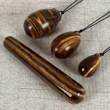 (coffee) 4 Pieces Natural Jade Stone Egg Yoni Eggs Of Drilled Jade Eggs 25-26
