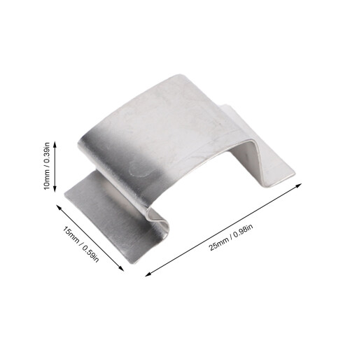 50 Stück Edelstahl-G-Clips Glasclips, Silber 1