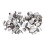50 Stück Edelstahl-G-Clips Glasclips, Silber 3