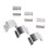 50 Stück Edelstahl-G-Clips Glasclips, Silber 14