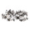 50 Stück Edelstahl-G-Clips Glasclips, Silber 16