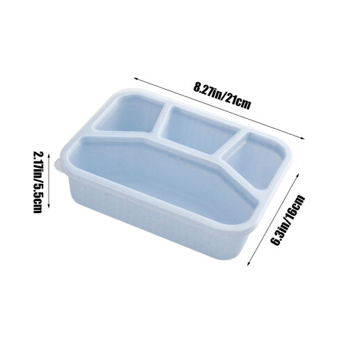 Wheat Straw Bento Box 4-Compartment Reusable 2
