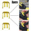 3Pcs Car Home Pressure Washer Replacement Accessories (Yellow) 4.2CM_x_4.2CM 2