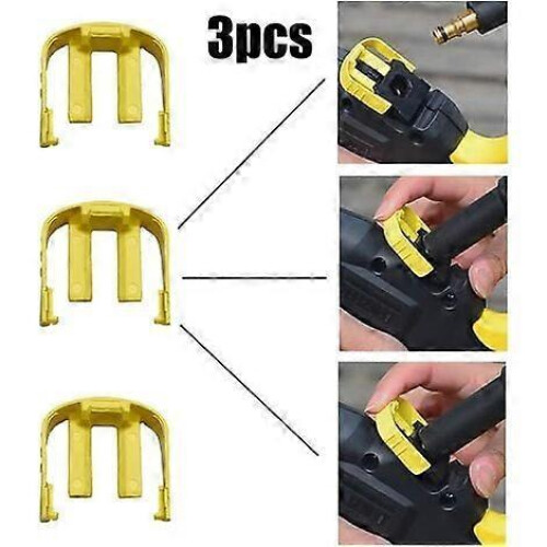 3Pcs Car Home Pressure Washer Replacement Accessories (Yellow) 4.2CM_x_4.2CM 1