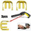 3Pcs Car Home Pressure Washer Replacement Accessories (Yellow) 4.2CM_x_4.2CM 3