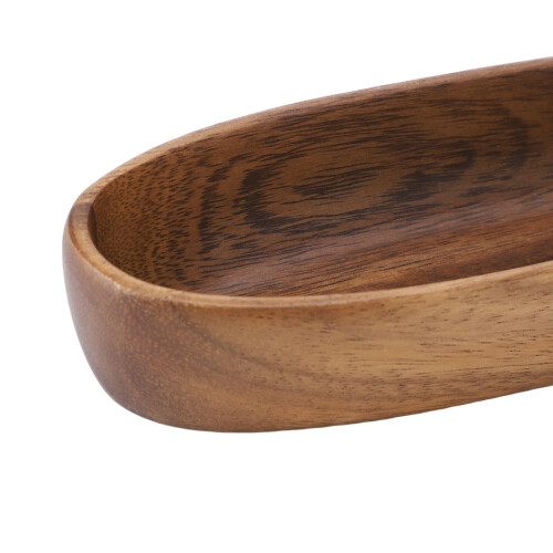 Walnut Boat-Shaped Serving Tray 22 cm 1
