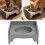 Plat carré pour animaux de compagnie, distributeur de-Gris 3