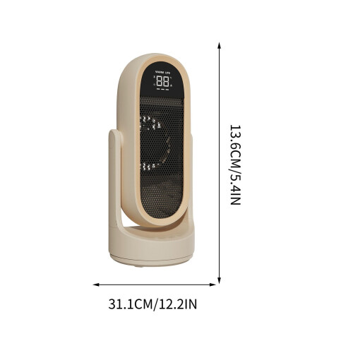 Aquecedor vertical inteligente com visor digital de 360 2
