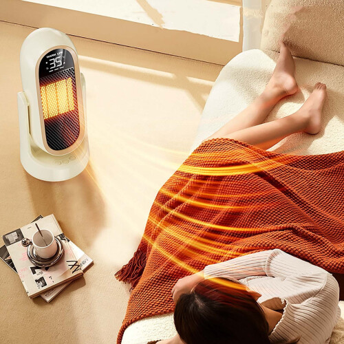 Ceramic Space Heater 1000W Battery Powered Quiet Safe 1