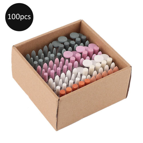100Pcs Professional Nail Drill Bits Set Manicure Pedicure Nail Polishing Accessory 1