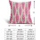 Conjunto de 2 capas de almofada boho rosa choque 20x20 em linho 5