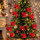 24 røde glitter julesløjfer 5,5 cm 2