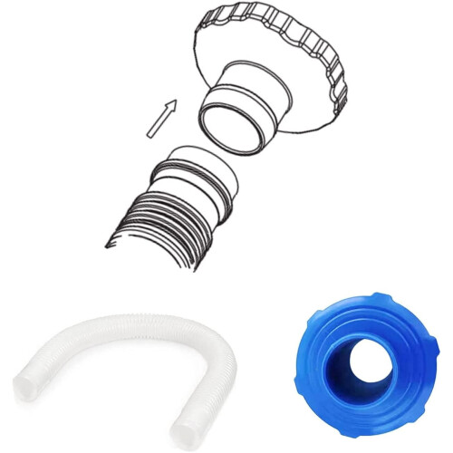 Poolskimmerslang med adapter 1,5 tums diameter 2