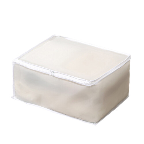 Under Bed Storage Box Plastic Folding with Lid White 1