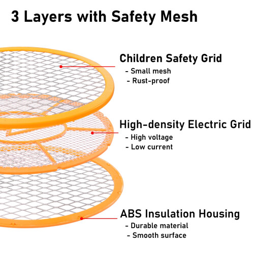Electric Fly Swatter Bug Zapper 3000V 2-Pack 2