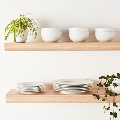 18-Piece White Porcelain Dinnerware Set for 6 2