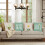 Set di 4 federe per cuscini Daisy in cotone e lino, 45x45 cm (18x18 pollici). 4