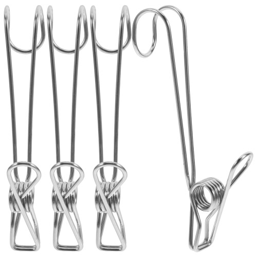 Pinces à linge en acier inoxydable, lot de 10