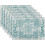 Sets de table bohèmes en lin gris turquoise, lot de 6 1