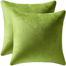 Samt-Kissenbezüge Euro 24x24 Zoll Chartreuse (2er-Pack)