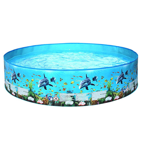 Circular Foldable Kids' Pool, PVC, 122 x 25 cm