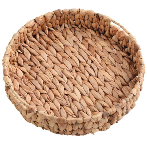 Cesta de frutas de jacinto de agua 38x38x8cm