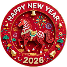 Paardenmagneetsticker Rood L1 stuk