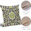 Fodere per cuscini Boho in lino nero e verde, set da 2 pezzi, 50x50 cm. 4