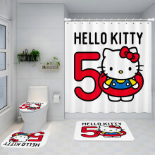 Σετ κουρτινών μπάνιου Hello Kitty Sanrio 4 τεμαχίων