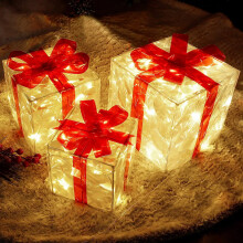 Christmas Lighted Gift Boxes Warm White 100 LED