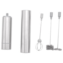 Electric Handheld Milk Frother with 3-Layer Whisk