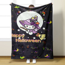 Hello Kitty Halloween Throw Blanket Soft Flannel 40x50