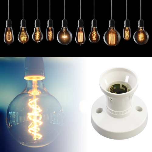 B22Bajonetlampfitting, wit, hittebestendige fitting 1