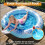 (white, 190*165cm) Inflatable Water Float Leaf Pool Lounge Party Floating Chair Water Bed 2