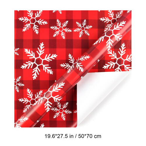 Geruite kerstcadeaupapierrol, duurzaam en scheurvast. 2