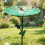 Solar LED Bird Bath Outdoor Decor Rustic Metal 1 Piece 5