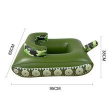 (red) Inflatable Kids Tank Water Gun Toy Donut Swim Ring Baby Water Play Seat