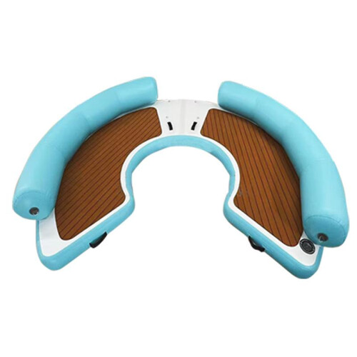 (grey, 3M) Inflatable Floating Pad Multi-Person Pool Float Party Platform Foldable Lounge Chair Thickened Float Raft Portable Water Mat 1