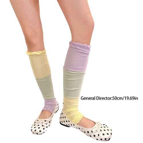 Gradient Knitted Socks With Reinforced Heel For Ballet-Kabailan 1