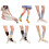 Gradient Knitted Socks With Reinforced Heel For Ballet-Kabailan 3