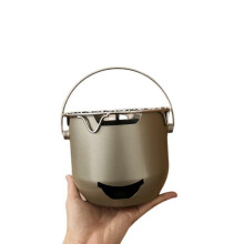 (Olive green) Mini Charcoal BBQ Grill, Portable Outdoor Camping Stainless Steel Stove for Tea Party, Olive Oil and Alcohol Stove, Korean BBQ Grill