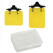 (Yellow) 2Pcs Standard Shootings Glasses Shootings Patches Eye Mask Aim Assistance Glasses Patches for Shootings Glasses Blinders translucent
