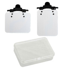 (White) 2Pcs Standard Shootings Glasses Shootings Patches Eye Mask Aim Assistance Glasses Patches for Shootings Glasses Blinders translucent