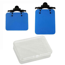 (Blue) 2Pcs Standard Shootings Glasses Shootings Patches Eye Mask Aim Assistance Glasses Patches for Shootings Glasses Blinders translucent
