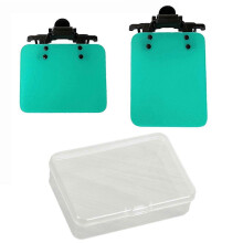 (Green) 2Pcs Standard Shootings Glasses Shootings Patches Eye Mask Aim Assistance Glasses Patches for Shootings Glasses Blinders translucent