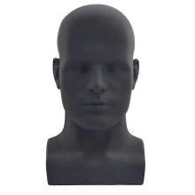 Male Mannequin Head Professional Manikin Head (Matte Black)