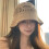 Adjustable Foldable Bucket Hat With Hollows Trendy-Milky white 5