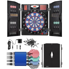 WIN.MAX Soft Tip Dartboard Cabinet Set 38 Games 211 Variants